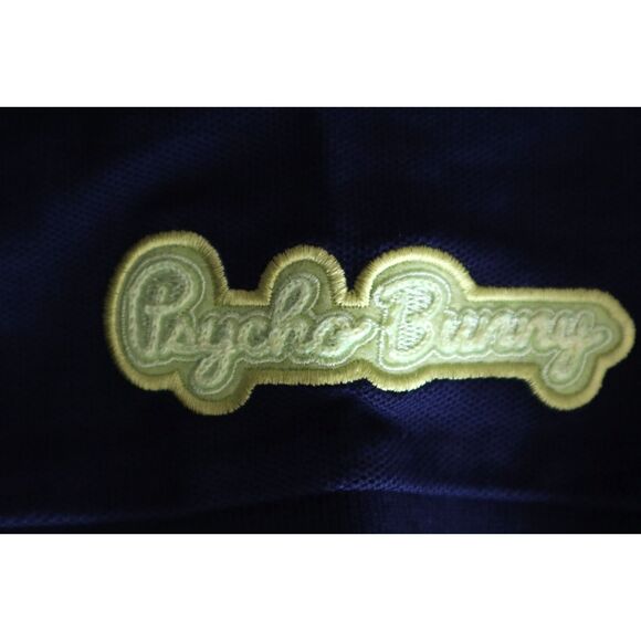 Psycho Bunny B6K504Z1PC Men's Sz 6 Navy Cleveland Chainstitch Pique Polo Shirt - Picture 8 of 12